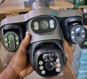 3 Lens Solar-Powered Camera-All Lens Move PTZ
