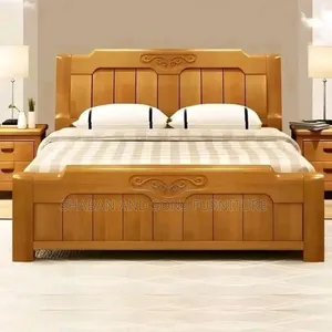 6by6 Wooden Bed Frame With Two Side Drawer