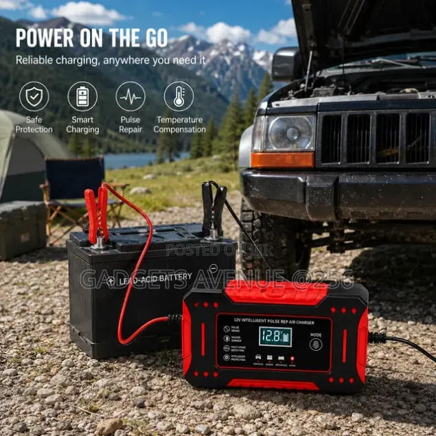 12V Portable Intelligent Pulse Repair Battery Charger and Maintainer