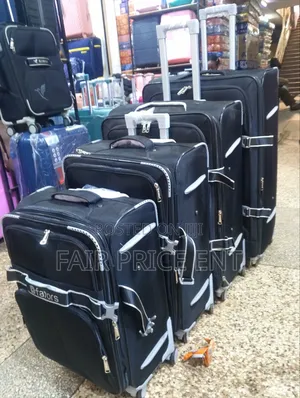 Original Cloth Suitcase. Full Set 4pcs.( Black)