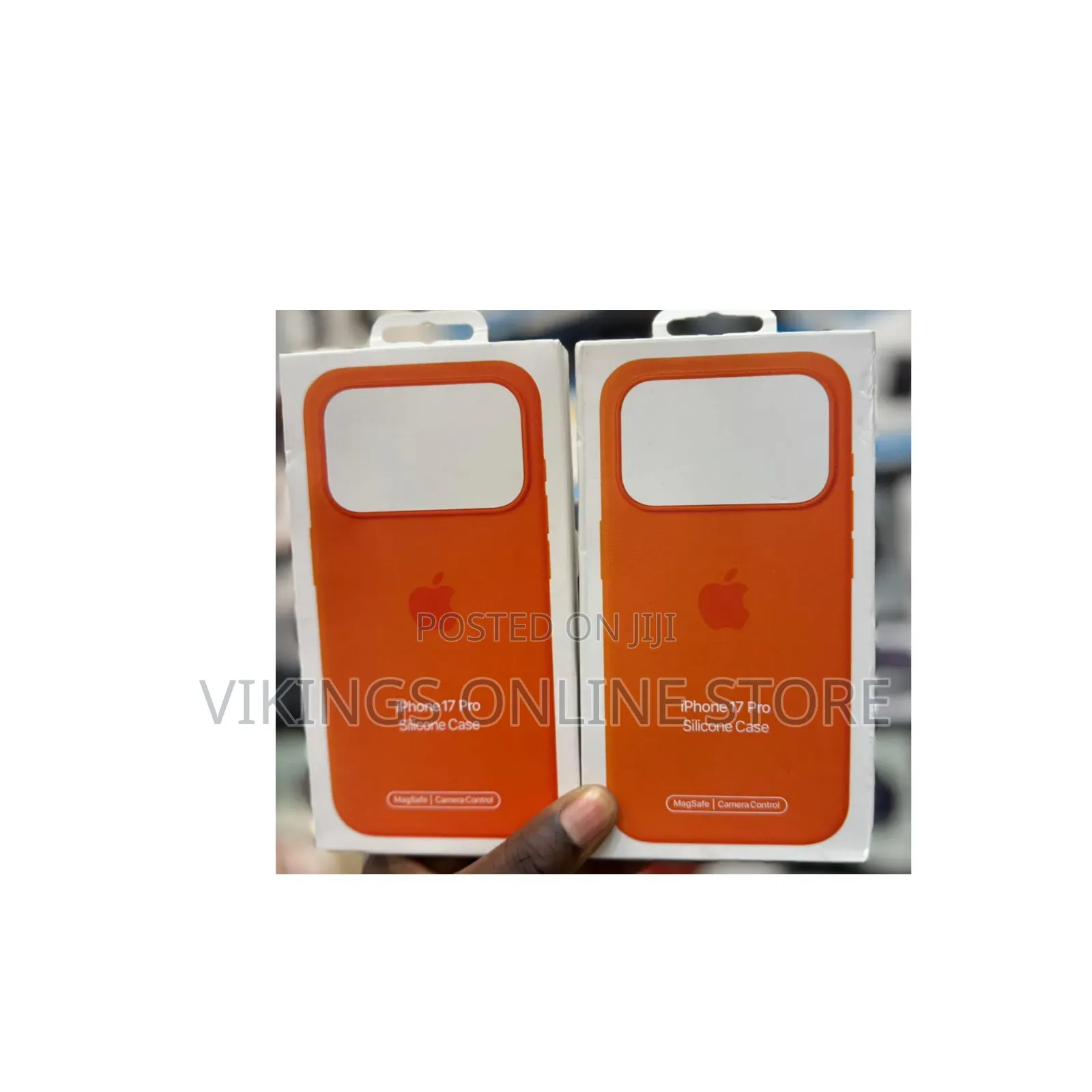 Orange Silicone Cases Labeled for the iPhone 17 Pro