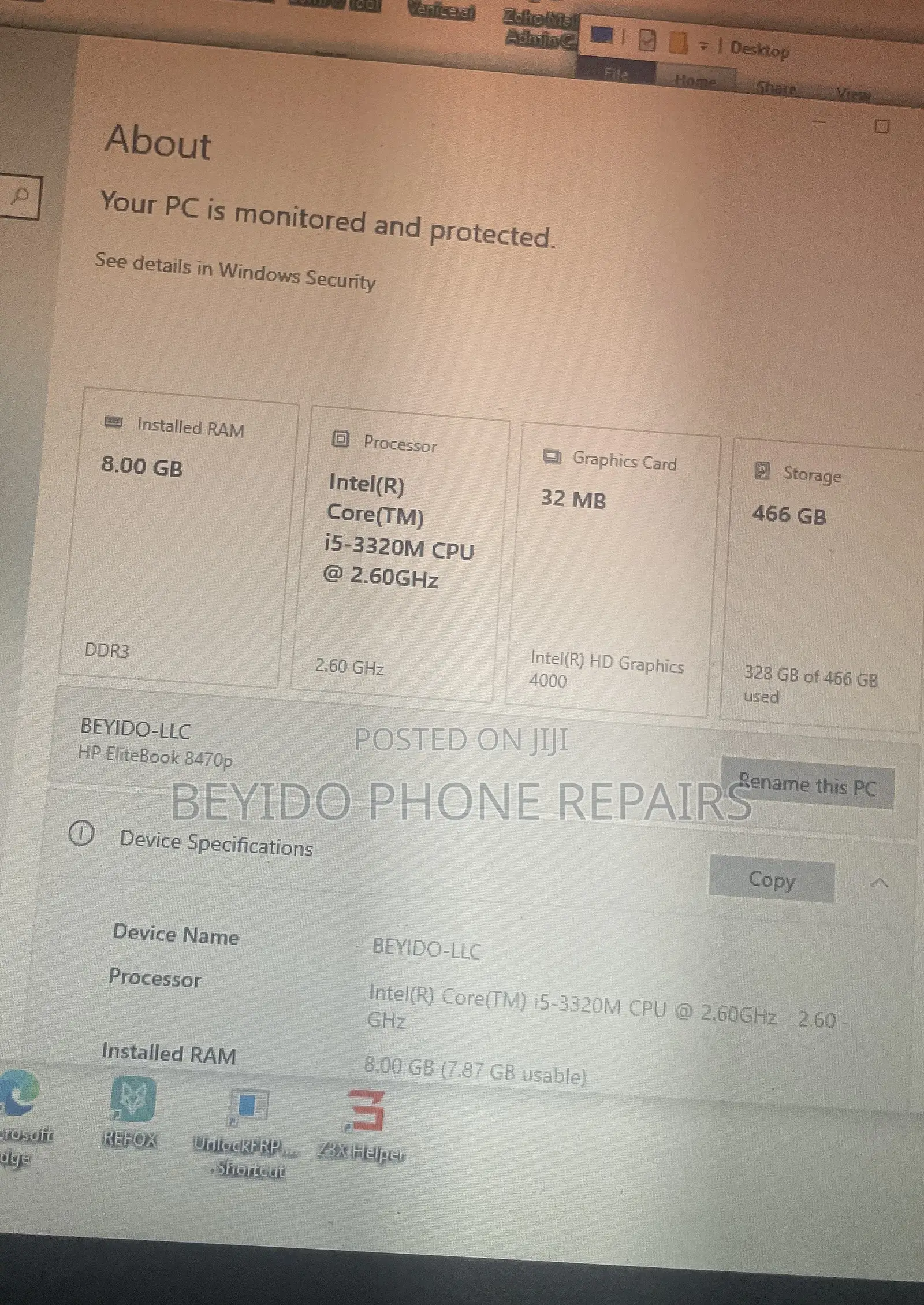 Laptop HP EliteBook 8470P 8GB Intel Core i5 SSHD (Hybrid) 500GB