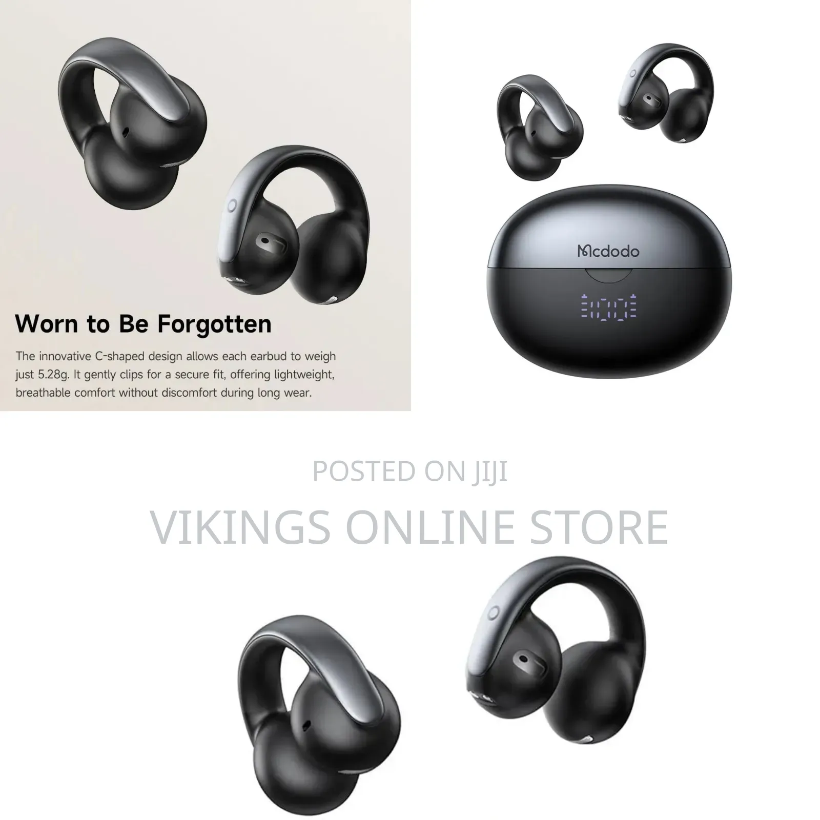 McDodo Air O3 Series Clip-on Open-Ear Earbuds