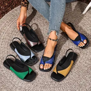 2027 Beach Open Toe Elastic Band Wedges Platform Women Sandals