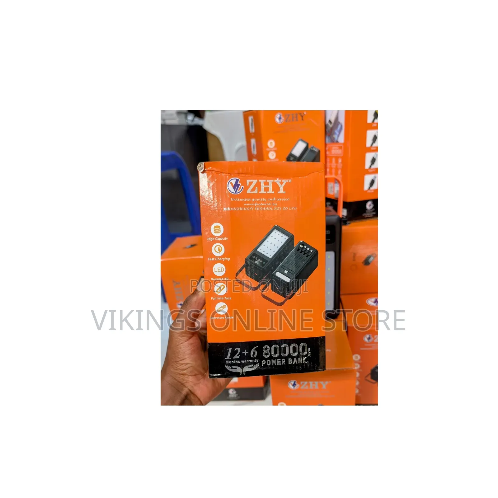 An 80,000 mAh ZHY High-Capacity Portable Power Bank