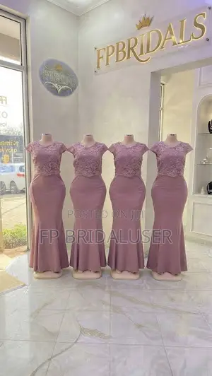 Orange Long Bridesmaids Dresses for Hire