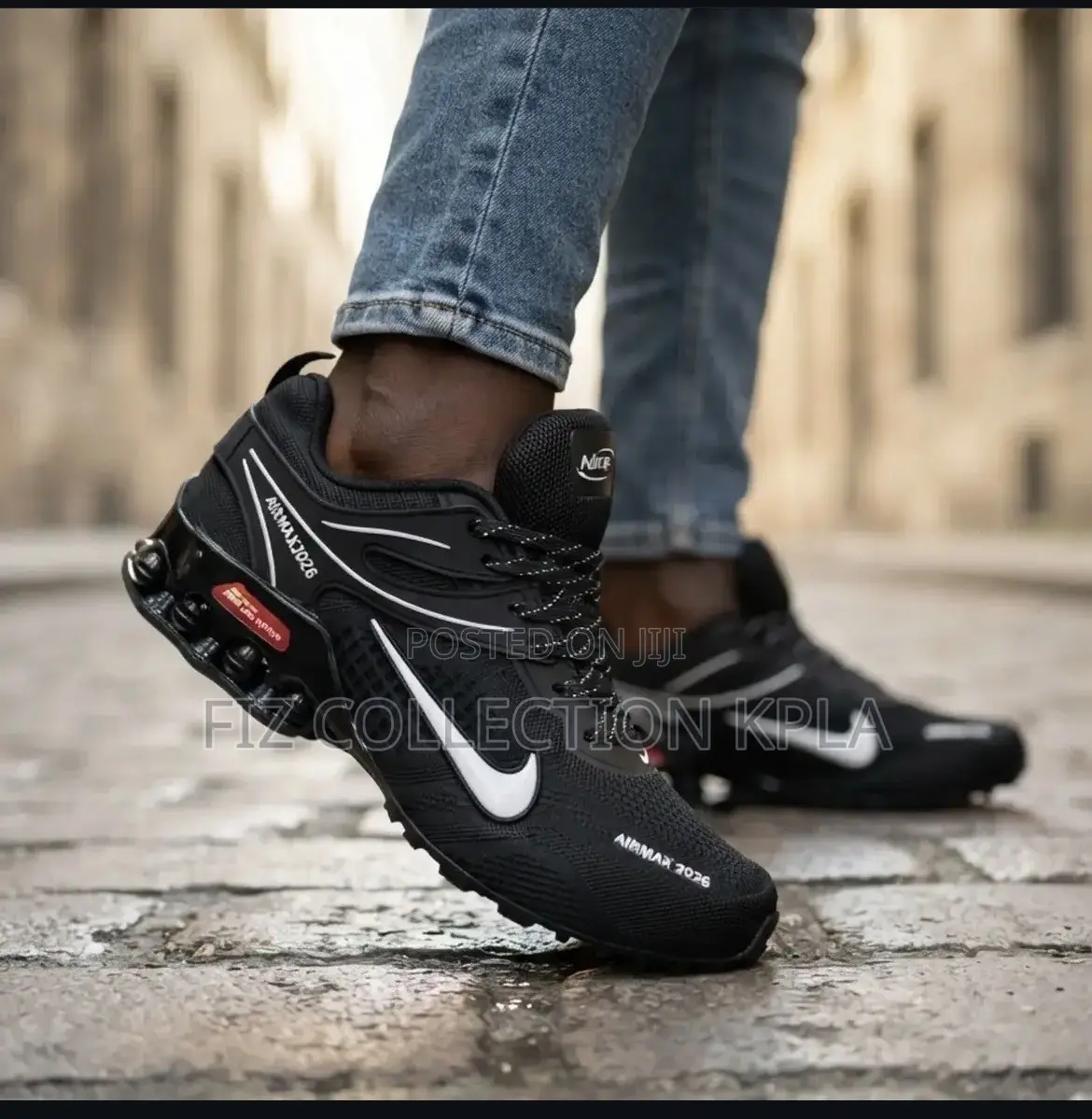 Original Nike Air Max 2026 Black White Swoosh Sneakers