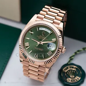 Rolex Day-Date Brown Ombre Diamond Dial Fluted Bezel 36mm 128235