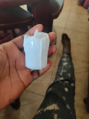White and Red 12 Medium LED Battery Operated Candles