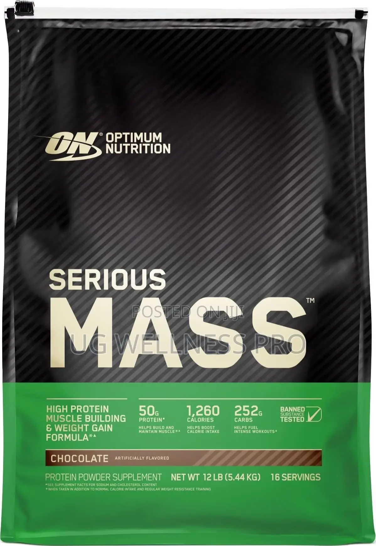 Optimum Nutrition Serious Mass 5.45kg 16 Serv Choco Weight Gainer