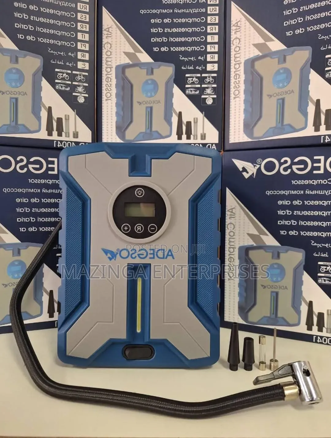 Adegso Portable 12V Car Air Compressor and Digital Tire Inflator