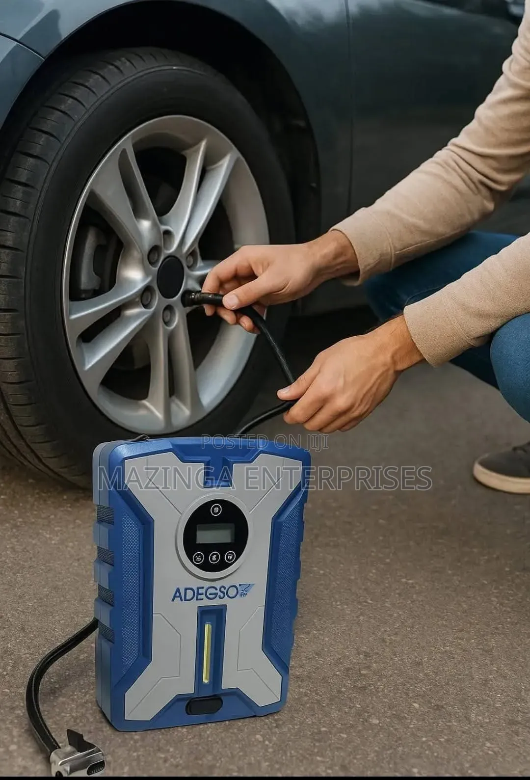Adegso Portable 12V Car Air Compressor and Digital Tire Inflator