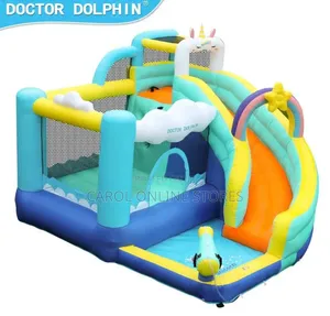 2in 1 Kids Inflatable Bouncing Castle House With Slides
