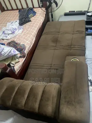 Plush Brown Tufted Sectional Sofa