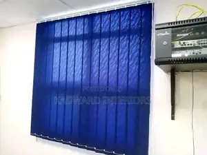 Office Windows and Doors Dressed With Blinds