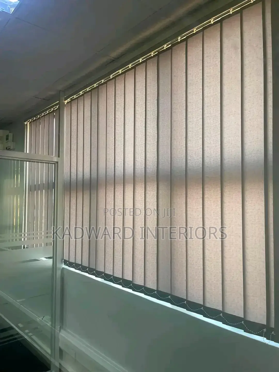 Office Windows and Doors Dressed With Blinds