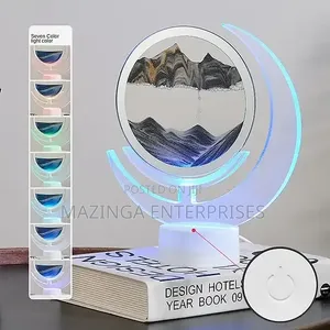 Moving Sand Art Table Lamp - 3D Moon Night Light