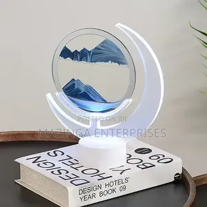 Moving Sand Art Table Lamp - 3D Moon Night Light
