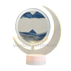 Moving Sand Art Table Lamp - 3D Moon Night Light