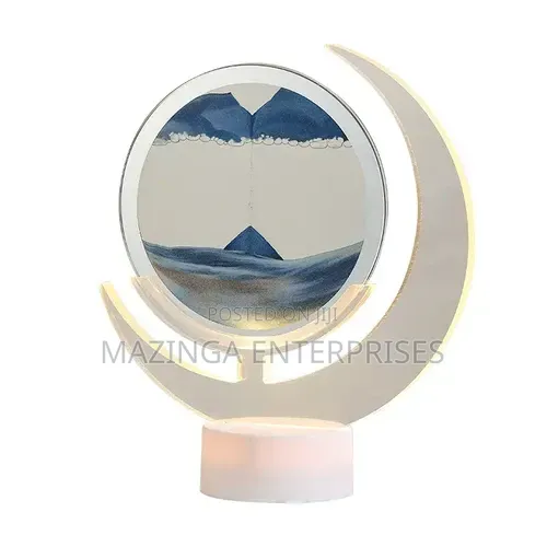 Moving Sand Art Table Lamp - 3D Moon Night Light