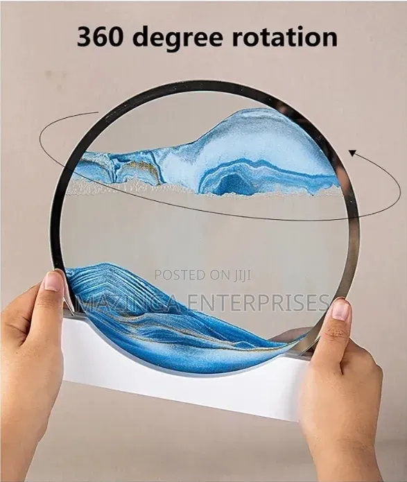 Moving Sand Art Picture in Motion Display Flowing Sand Frame Relaxing