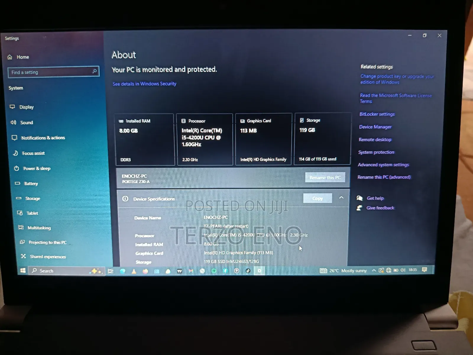 Laptop Toshiba Portege Z30 8GB Intel Core i5 SSD 128GB
