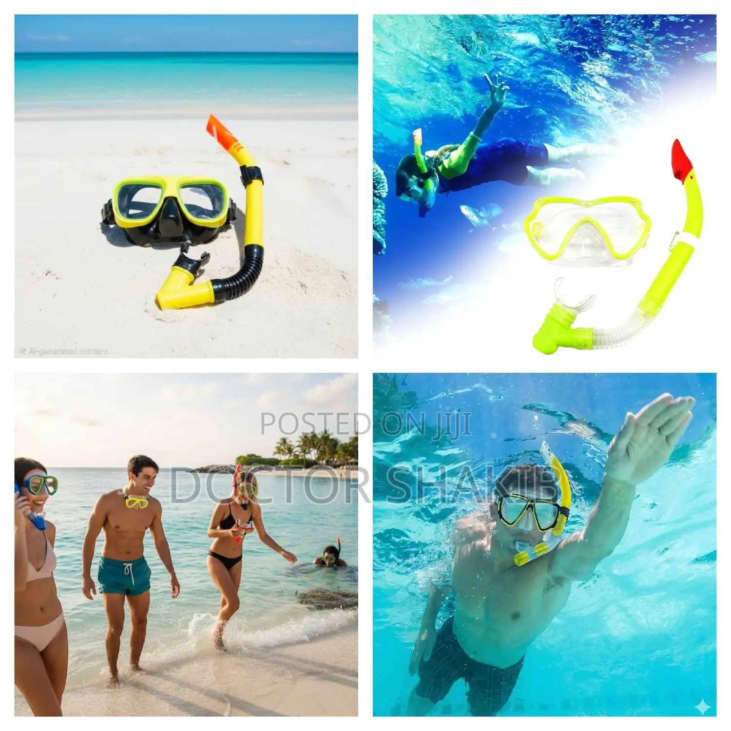 Anti-Fog Goggles With Breathing Pipe Snorkel Set