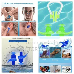 Reusable Swimming Ear Plugs With Nose Clip for Adults Kids