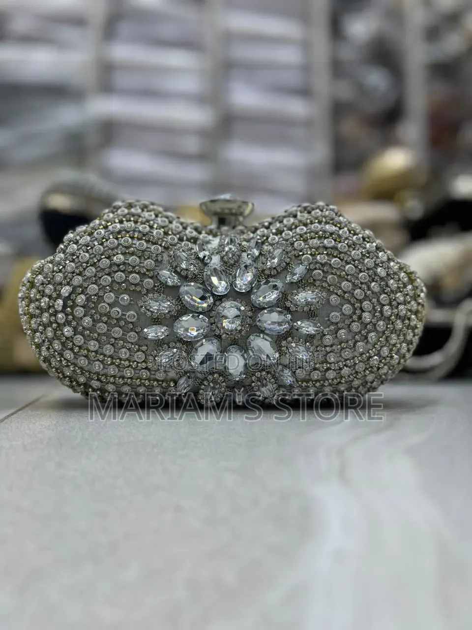 Rhinestone Clutch With Eye Catching Crystals