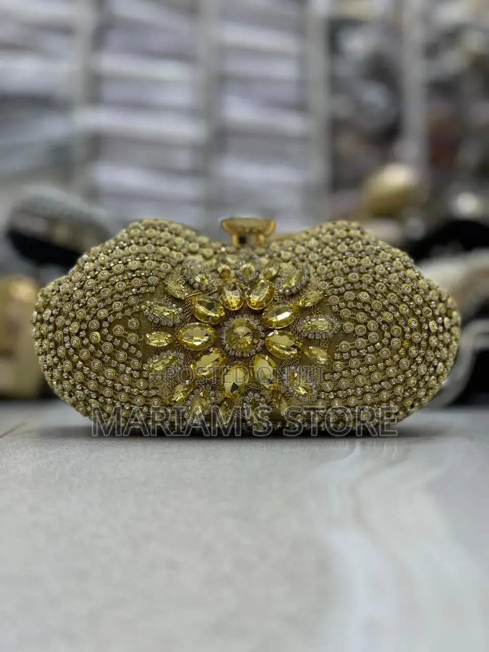 Rhinestone Clutch With Eye Catching Crystals