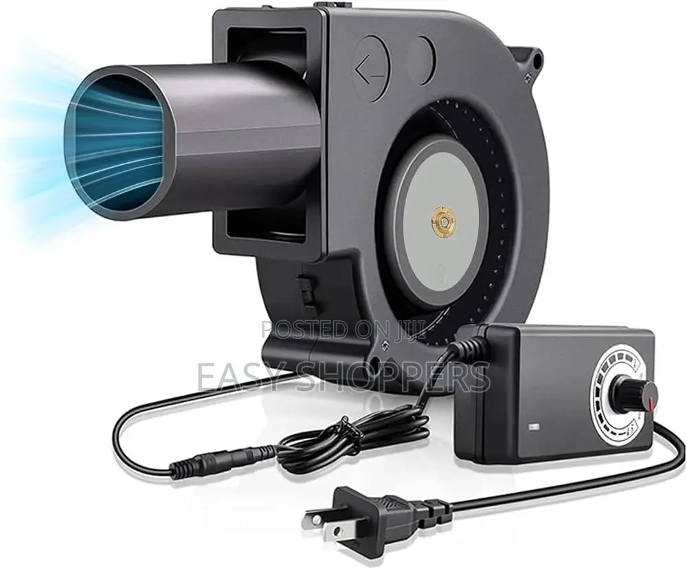 12V DC Turbo Brushless Blower Fan With a Variable Speed Power Adapter