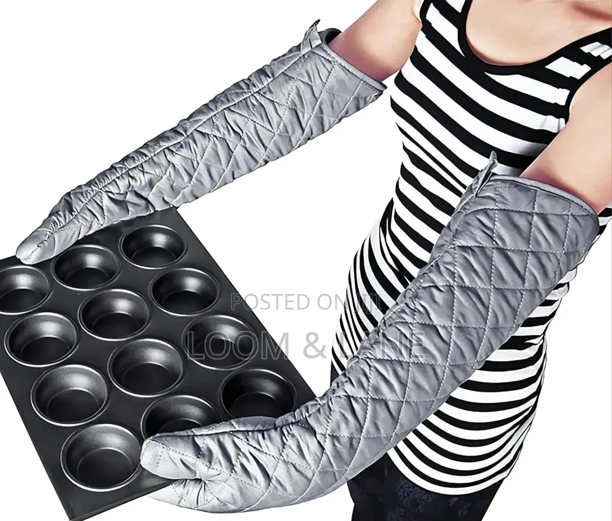1pcs Extra-Long Heat Resistant Cooking Oven Glove