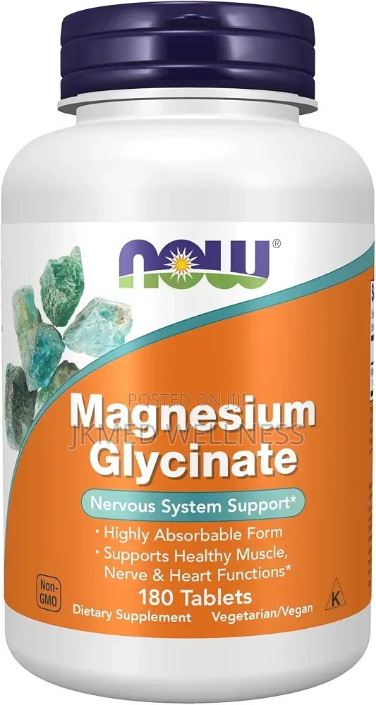NOW Magnesium Glycinate 100 Mg, 180 Tabs
