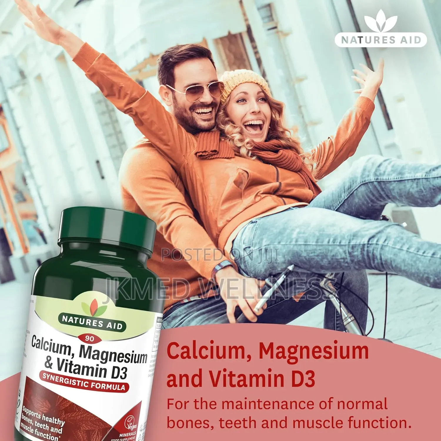Natures Aid Calcium Magnesium + Vitamin D3 90's Tablets