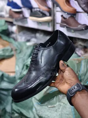Original Black Leather Wingtip Brogue Formal Dress Shoes