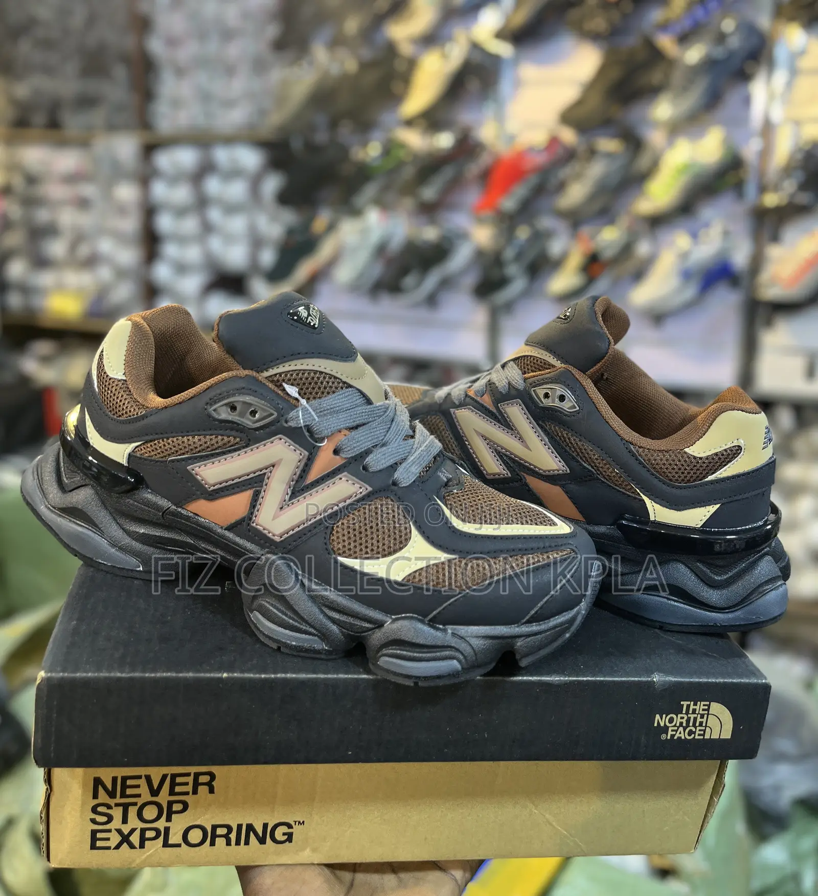 Original New Balance 9060 Phantom Rich Oak Brown Black Sneakers
