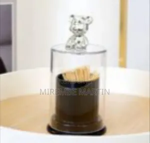 Decorative Toothpick Dispenser With Bear Figurine
