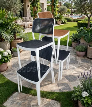 Rattan White Frame Plastic Chairs Plastic Chairs