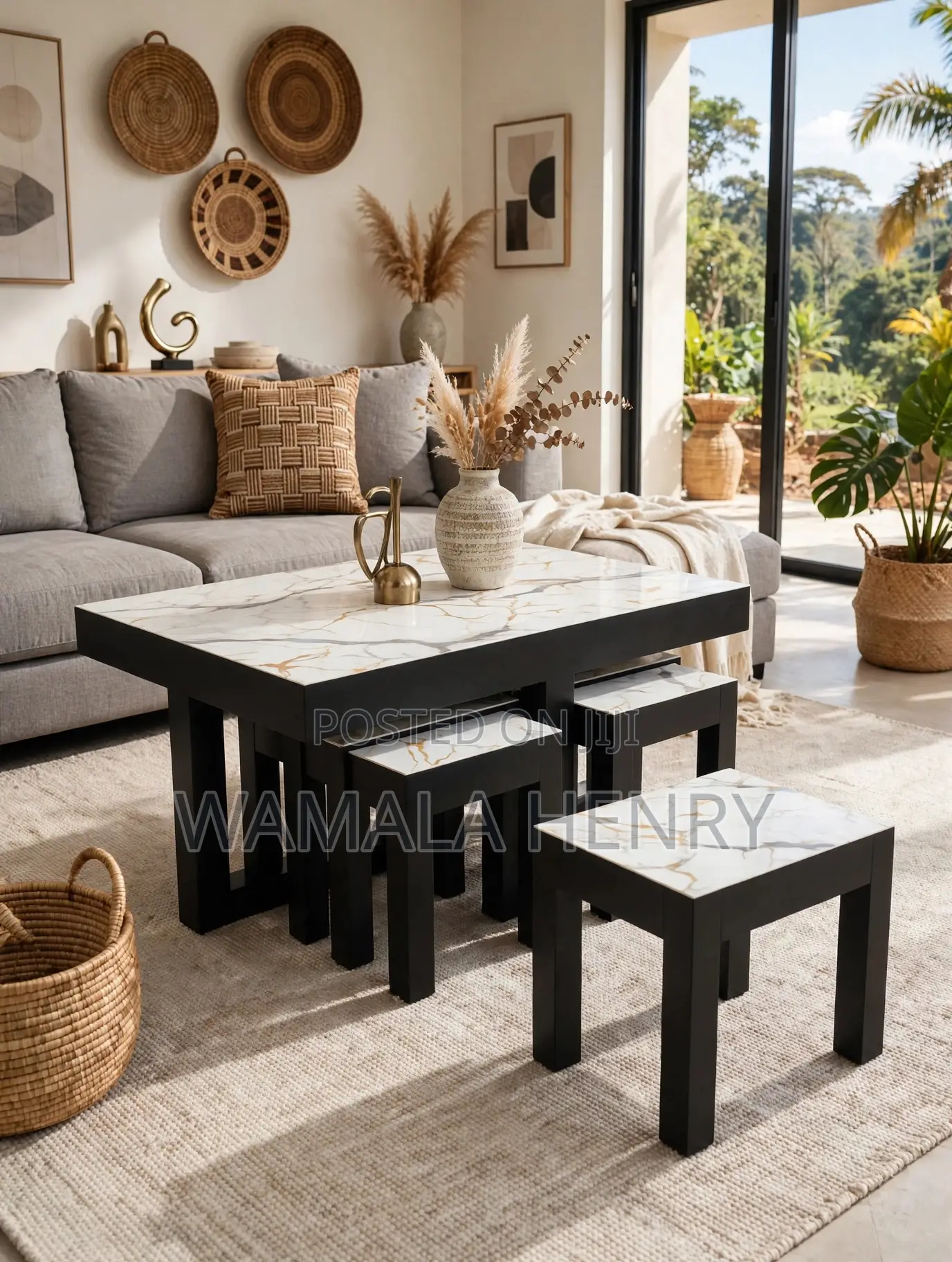 1big +4 Small Stools Centre Table