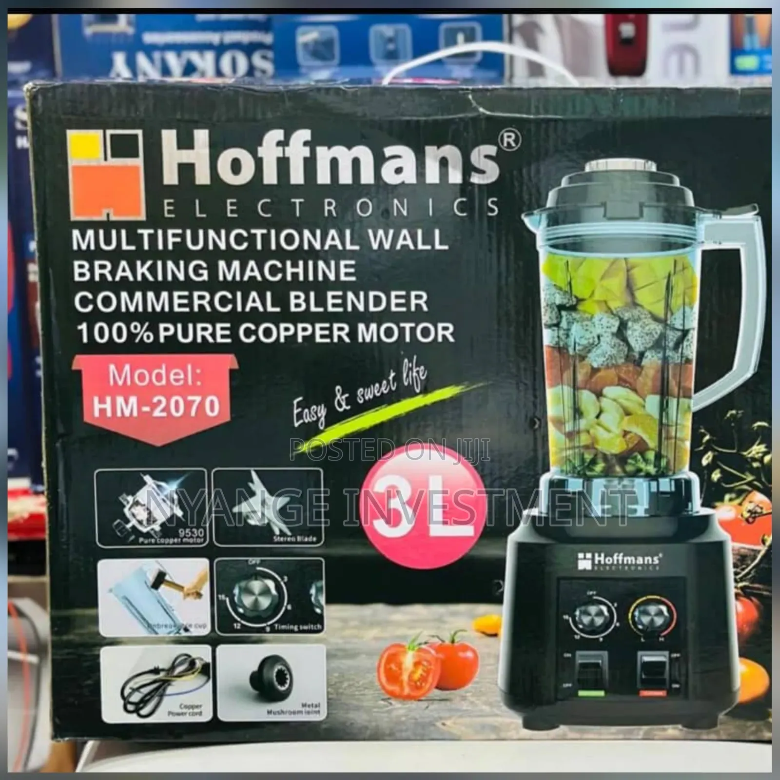 Hoffmans HM-2070 3L Multifunctional Commercial Blender