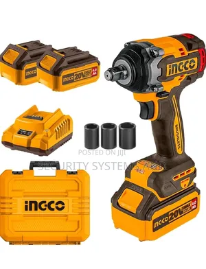 INGCO 20V Brushless Cordless Impact Wrench Square Drive 1/2Inch