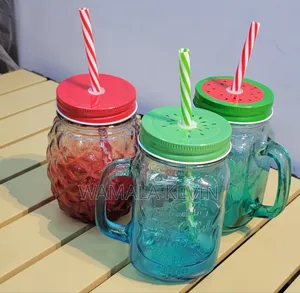 Glass Mason Jar Mugs