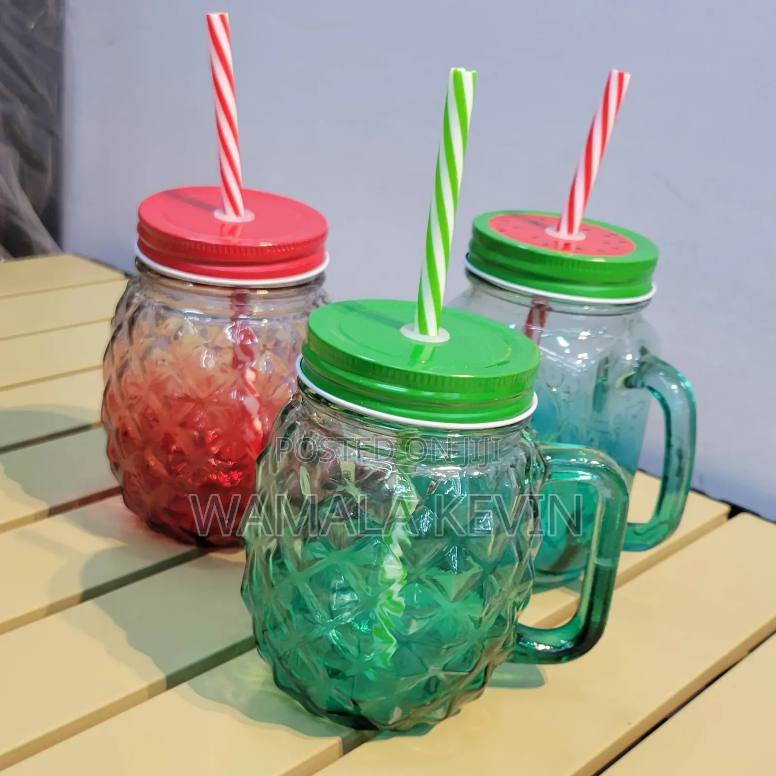 Glass Mason Jar Mugs