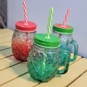 Glass Mason Jar Mugs