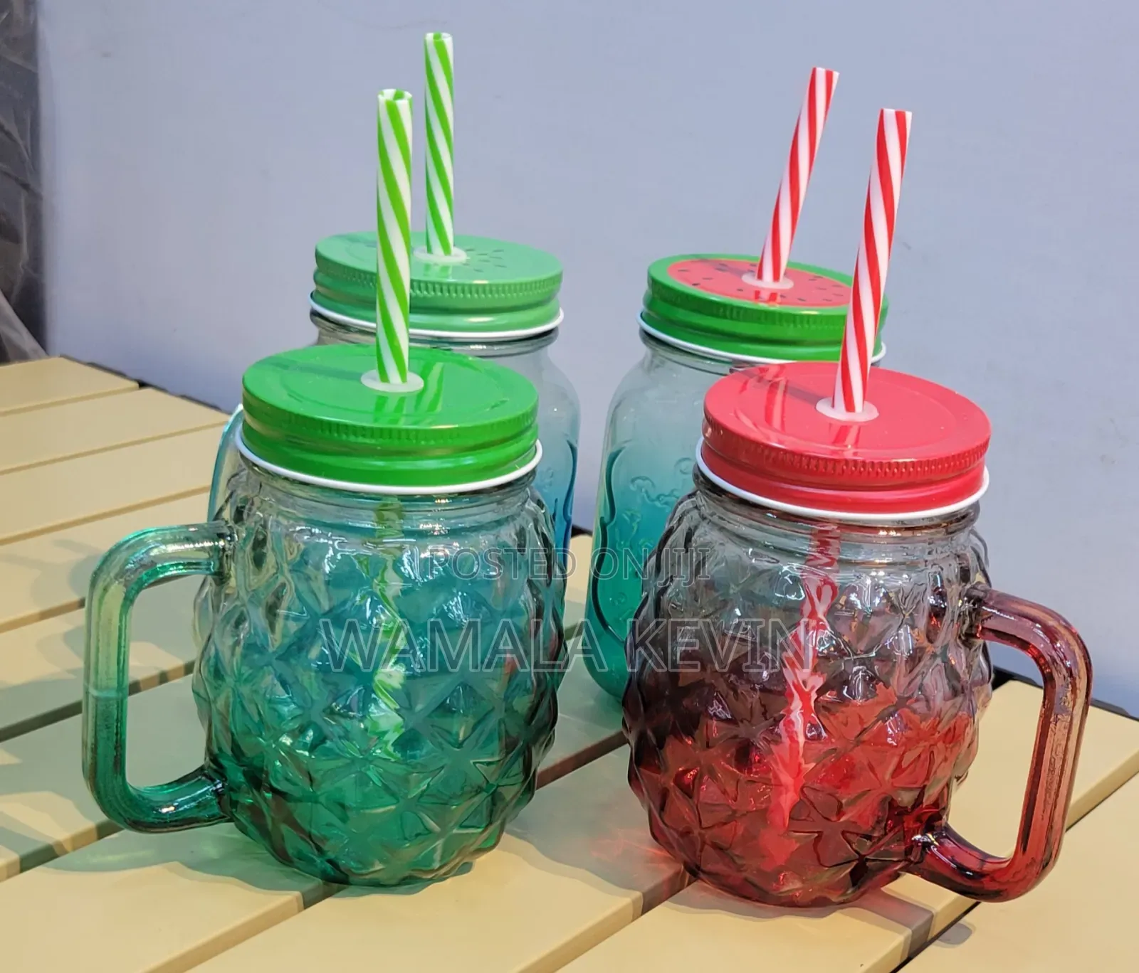 Glass Mason Jar Mugs