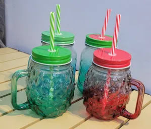 Glass Mason Jar Mugs