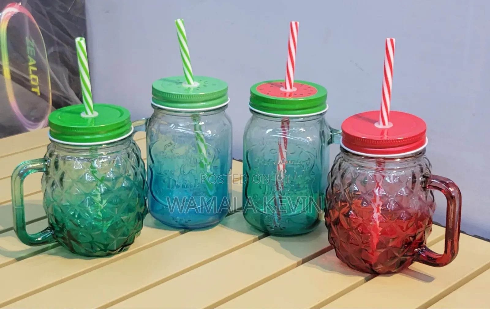 Glass Mason Jar Mugs