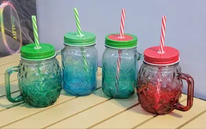 Glass Mason Jar Mugs