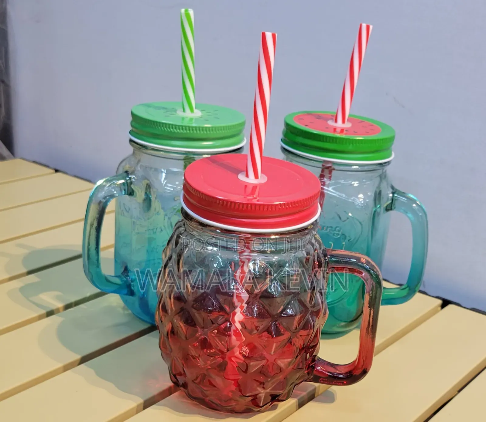 Glass Mason Jar Mugs