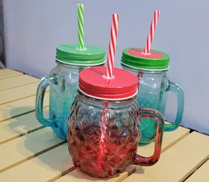 Glass Mason Jar Mugs